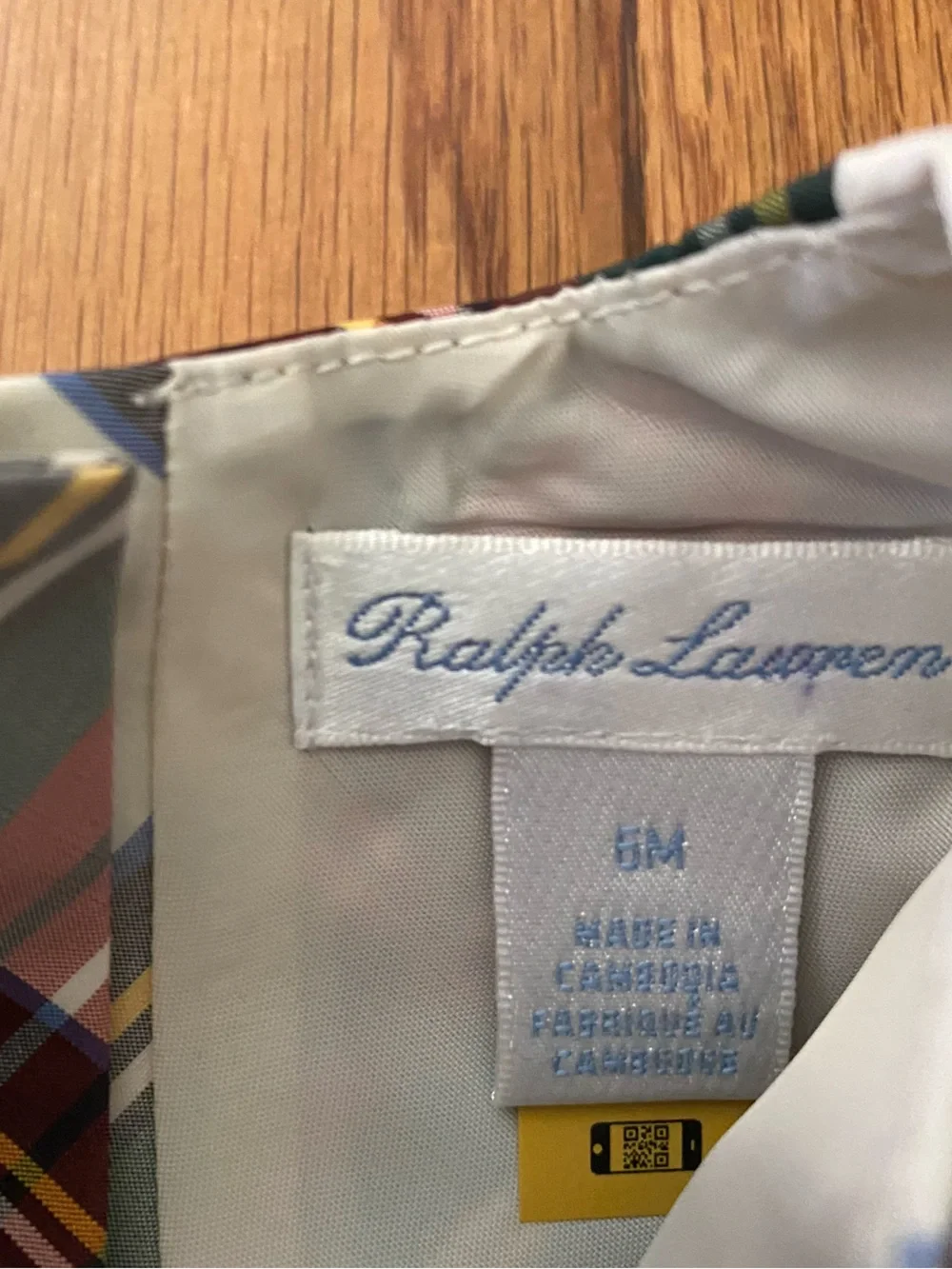 Ralph Lauren Formal Plaid Fit-and-Flare Dress with Black Bow